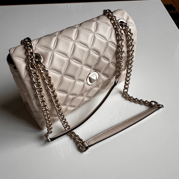 New Kate Spade Natalia quilted smooth leather Medium Flap Shoulder/cross body - Picture 3 of 11